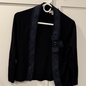 Tory Burch Black Cardigan Style Jacket